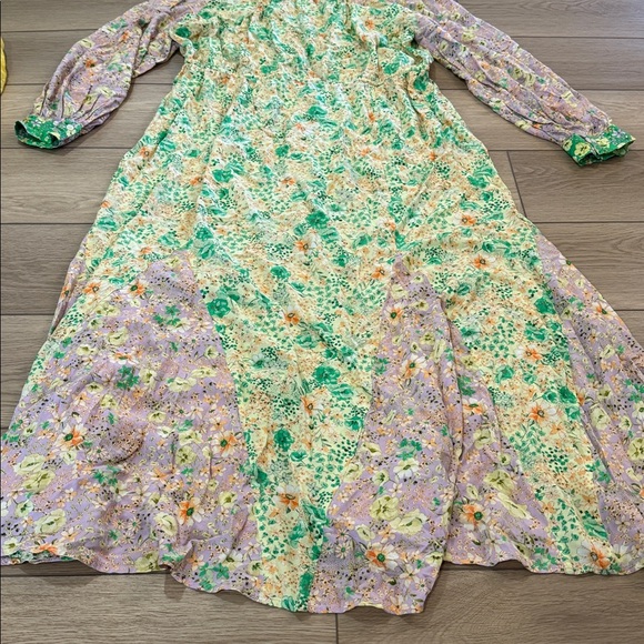 LOFT Floral Godet Pocket Shirtdress Size XL| Cottagecore floral patchwork - Picture 13 of 14